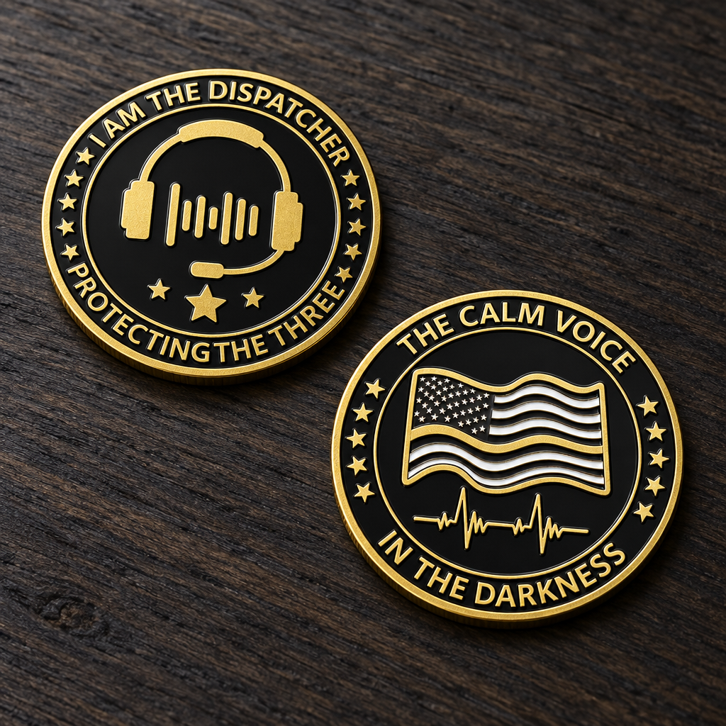 911 Dispatcher Challenge Coins – 10 Pack – 1.75″