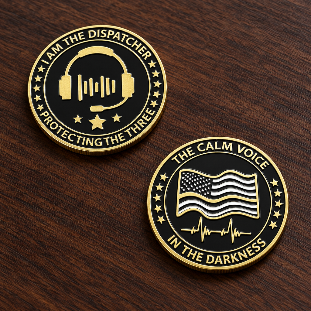 911 Dispatcher Challenge Coins – 10 Pack – 1.75″