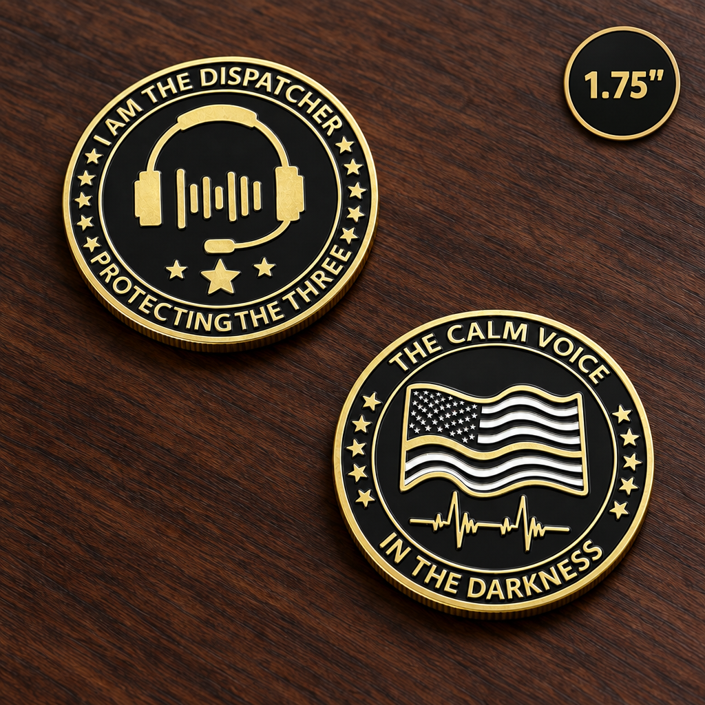 911 Dispatcher Challenge Coins – 10 Pack – 1.75″