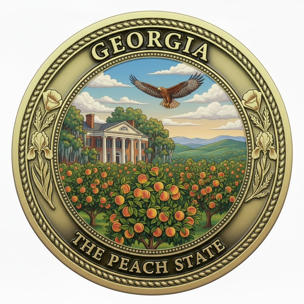Georgia — The Peach State Challenge Coin