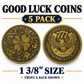 Good Luck Coins Mixed Lot – 10 Coins, 5 of Each Design – With Capsules