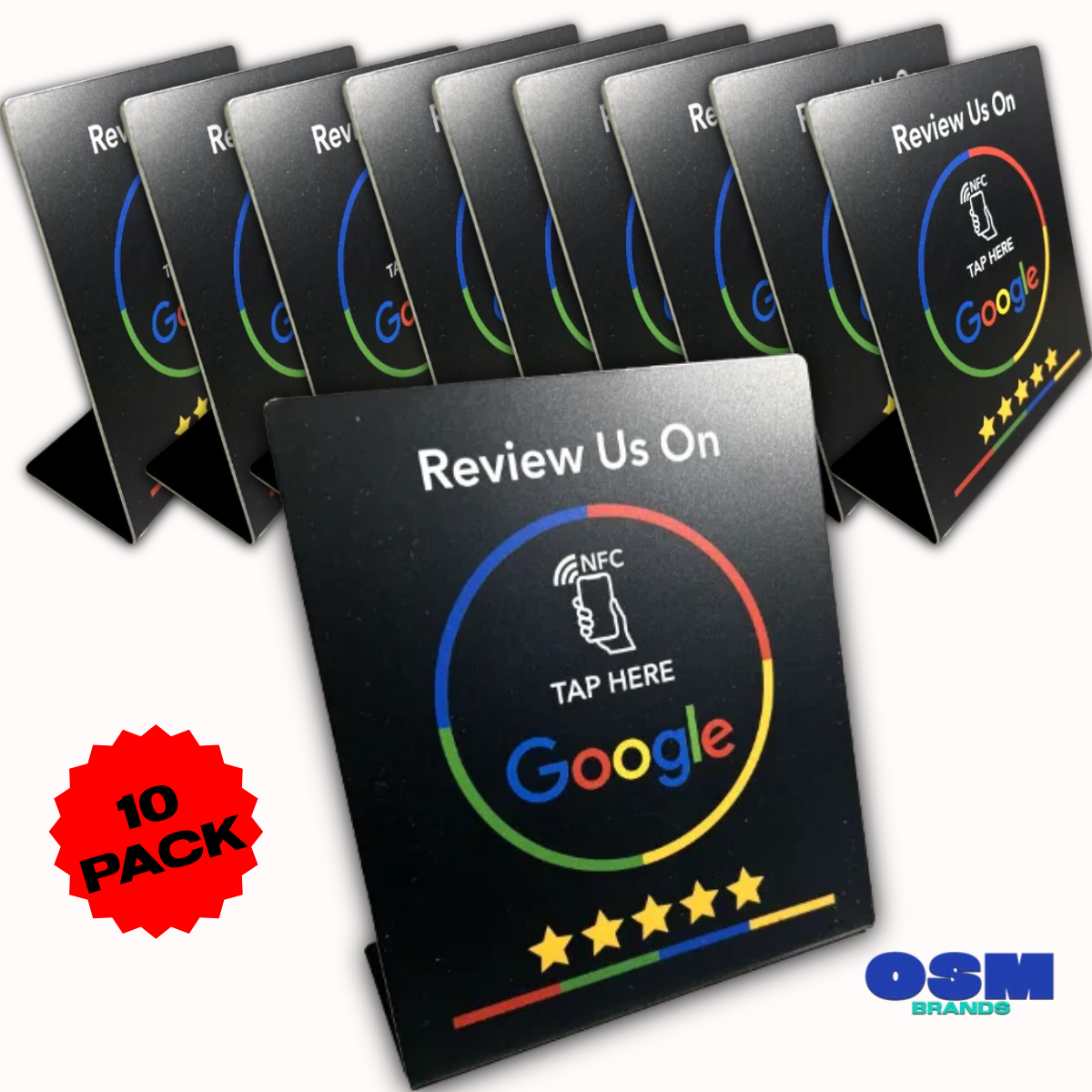 NEW! Review us on Google Stands for Businesses! Pack of 10