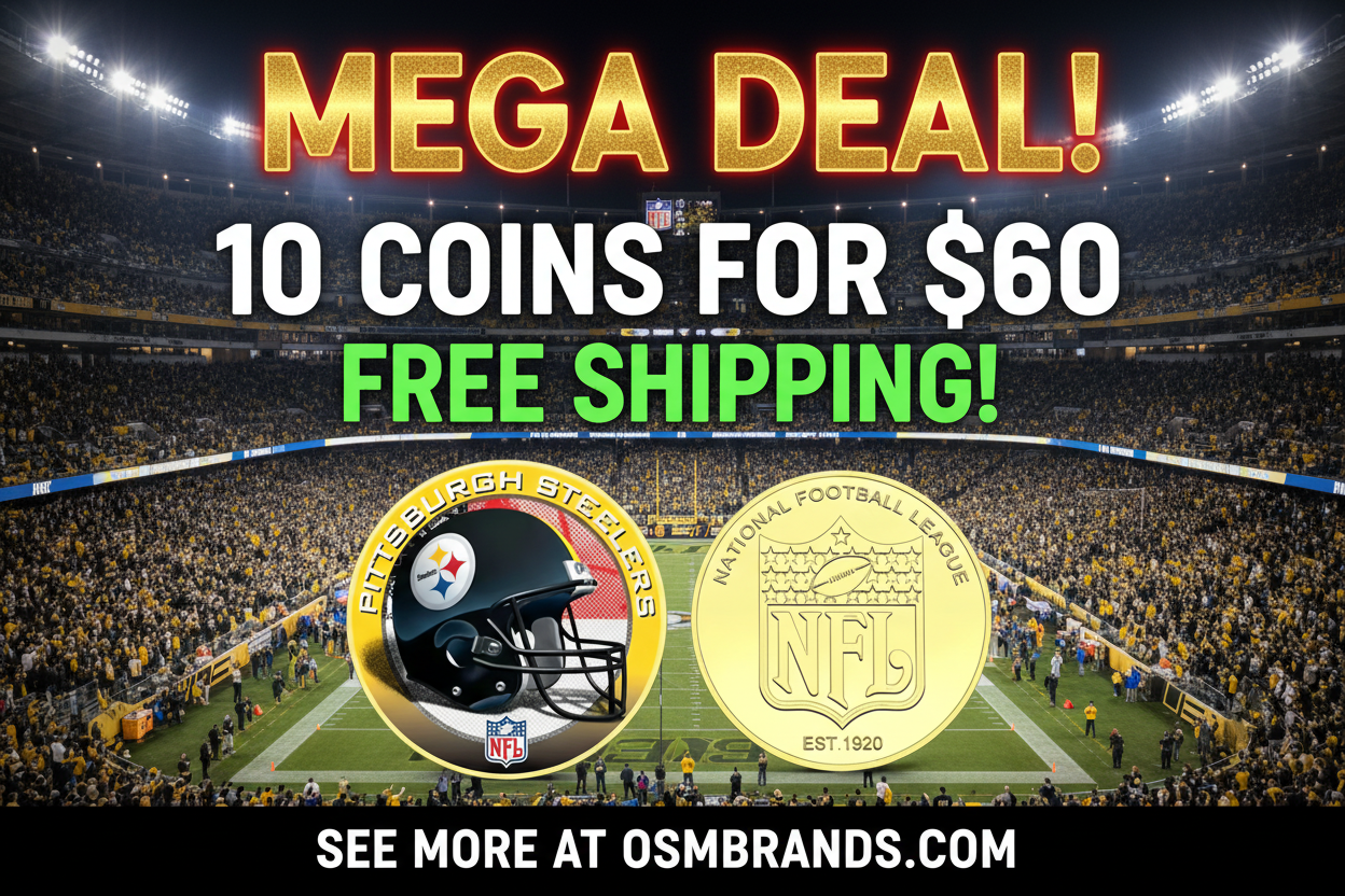 Pittsburgh Steelers NFL Challenge Coin stadium promo banner