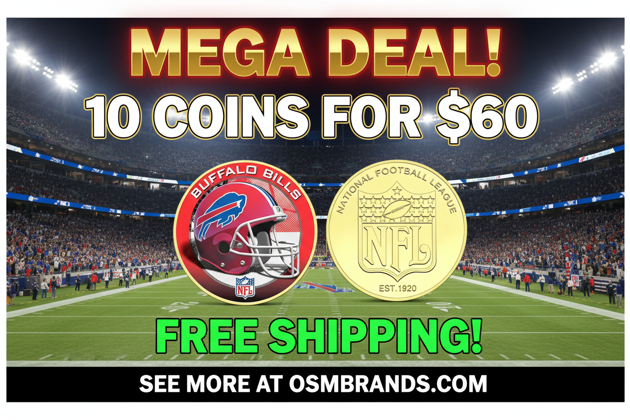 Buffalo Bills NFL Challenge Coin stadium promo banner