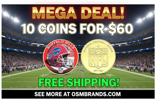 Buffalo Bills NFL Challenge Coin stadium promo banner