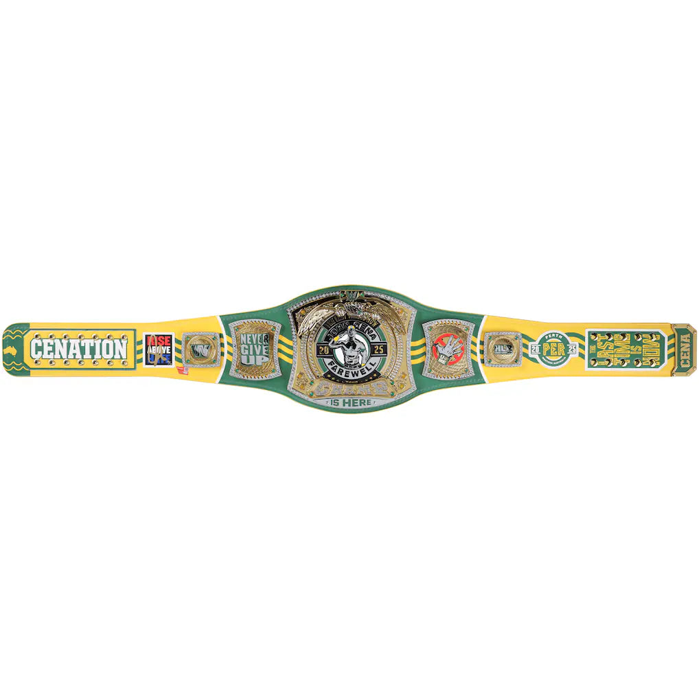 John Cena WWE Autographed Farewell Tour 2025 Perth Replica Title Belt