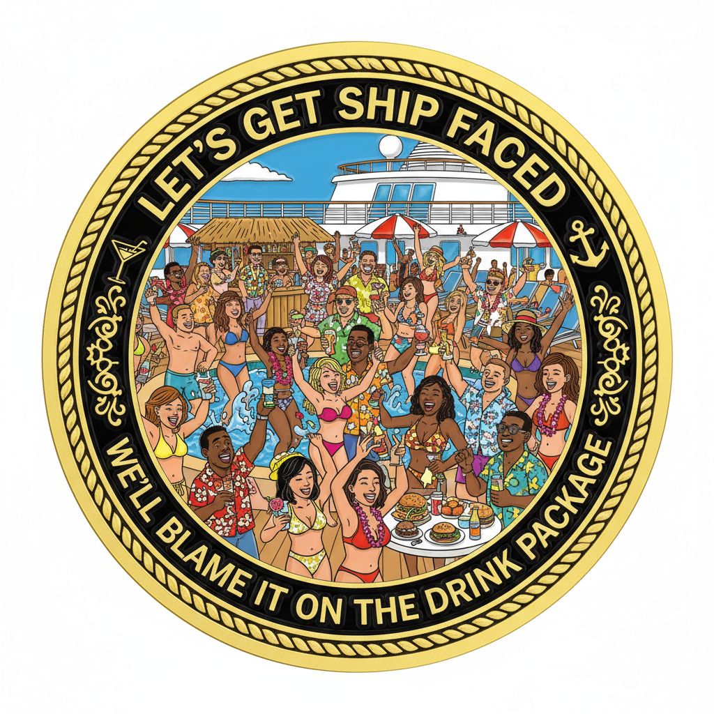 Let's Get Ship Faced - Lido Deck Party Coin