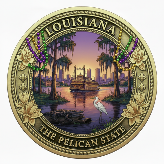 Louisiana — The Pelican State Challenge Coin