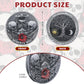 Memento Mori Challenge Coin – 10-Pack | Skulls, Hourglass & Tree of Life | Fac Vitam Incredibilem