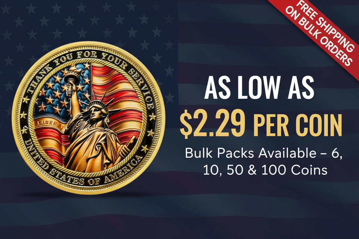 Military Challenge Coin Banner – As Low As $2.29 Per Coin