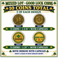 Good Luck Coins Mixed Lot – 10 Coins, 5 of Each Design – With Capsules