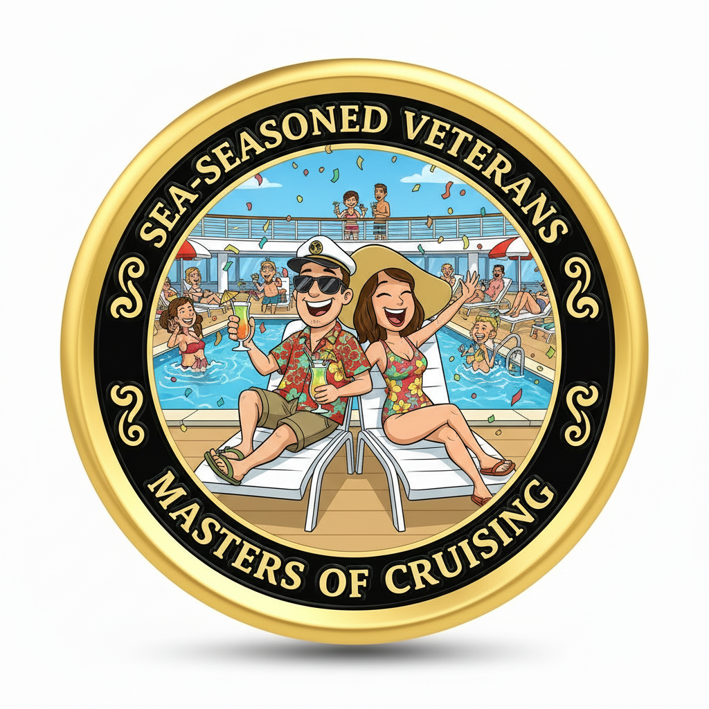 Nautical Nomads - Sea-Seasoned Veterans & Masters of Cruising Challenge Coin (40mm)