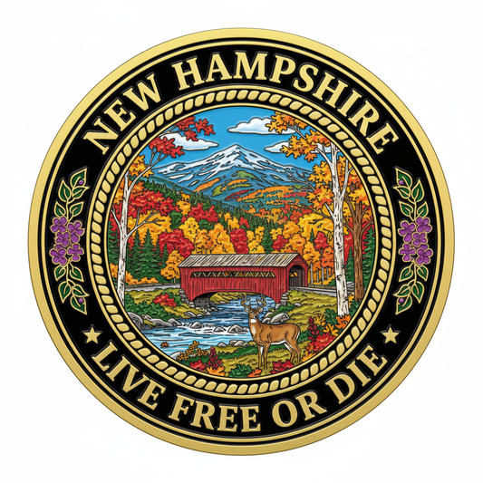 New Hampshire — Live Free or Die Challenge Coin
