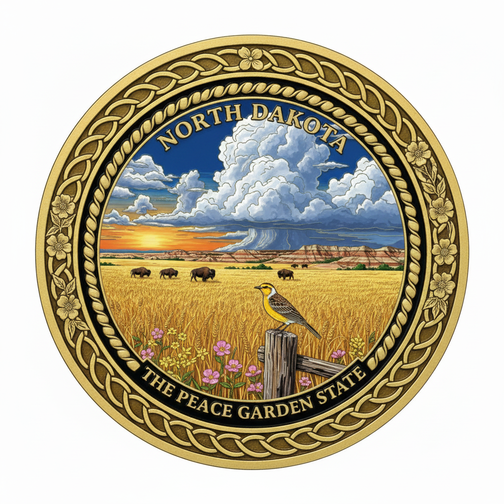 North Dakota Challenge Coin