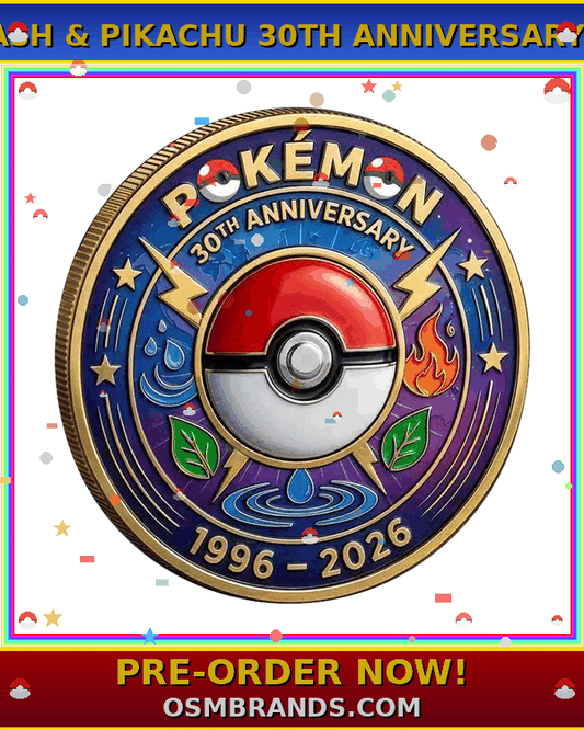 Pokemon 30th Anniversary Ash & Pikachu "Global Legacy" Commemorative Coin (1996-2026) (JULY, 2026)