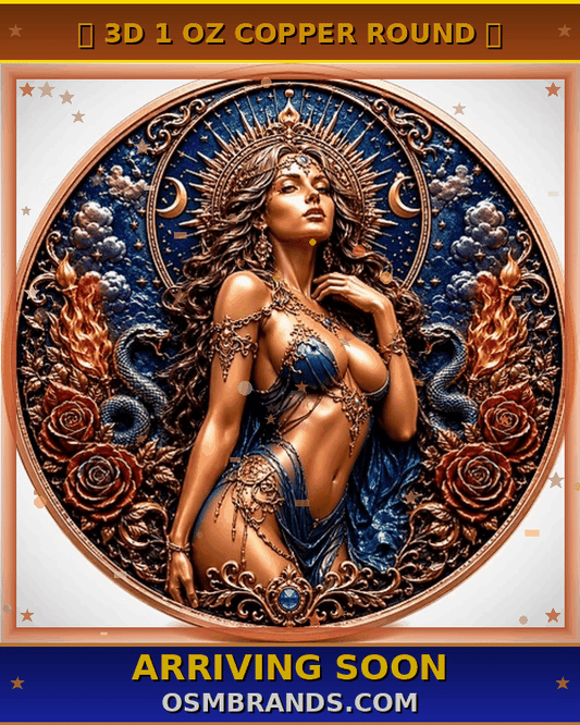 Venus of Fire 1 oz .999 Fine Copper Coin - 40mm (JULY, 2026)