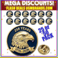 250 Years Bald Eagle Lapel Pin – 1776-2026 USA Anniversary Pin | 25 or 50 Pack