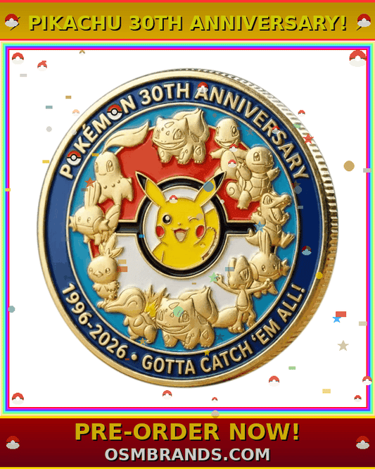 Pokemon 30th Anniversary Pikachu "Gotta Catch 'Em All!" Commemorative Coin (1996-2026) (JULY, 2026)