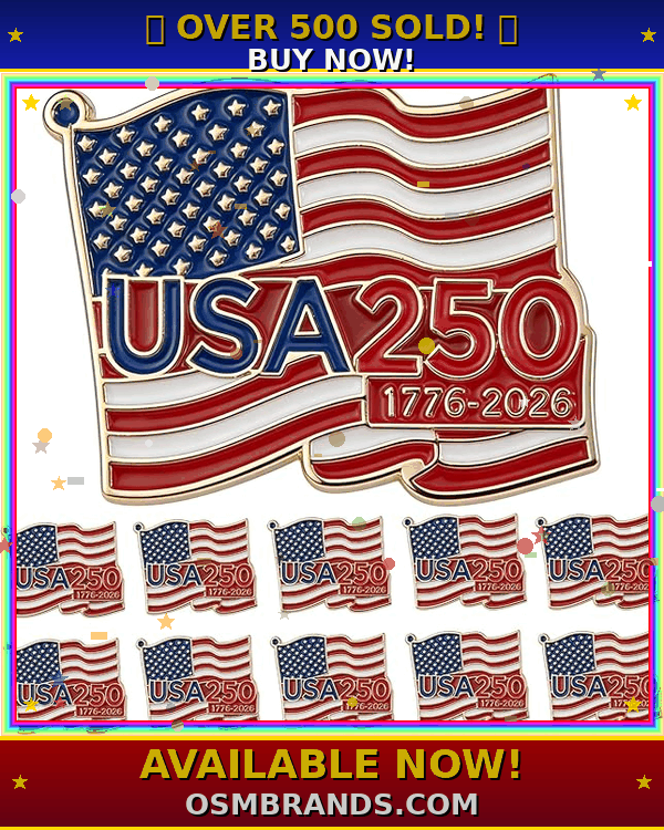 20 PACK USA 250th Anniversary Lapel Pin – 1776-2026 Commemorative American Flag Pin