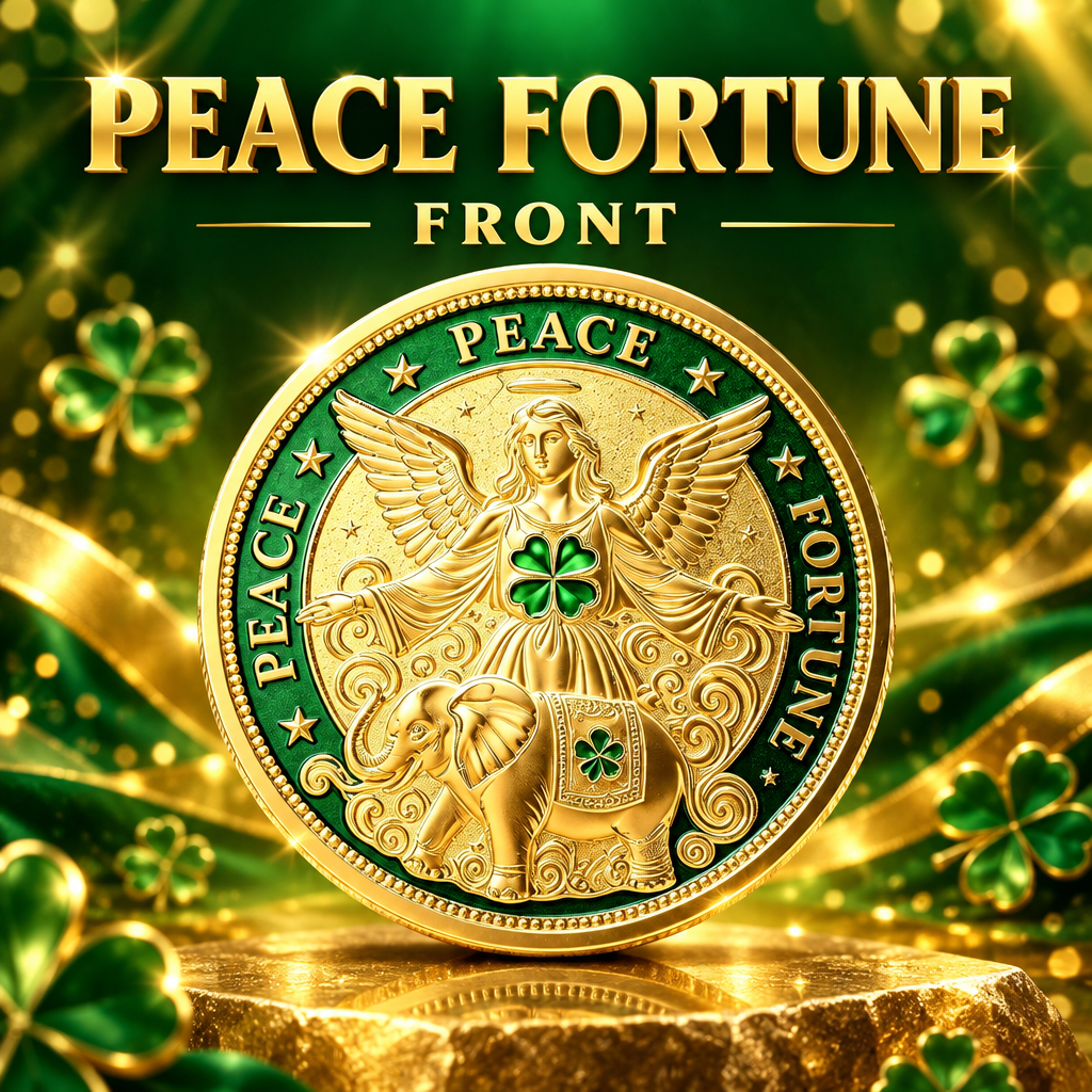 Peace Fortune / Good Luck 777 Challenge Coins – 10 Pack