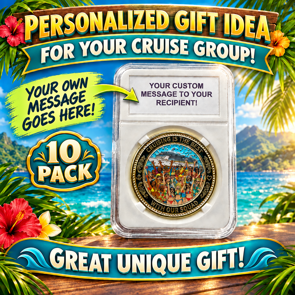 Personalized cruise group gift cover with 10 Pack badge