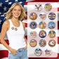 USA 250th Anniversary Button Pins 32-Pack – Patriotic 1776-2026 Assorted Pins