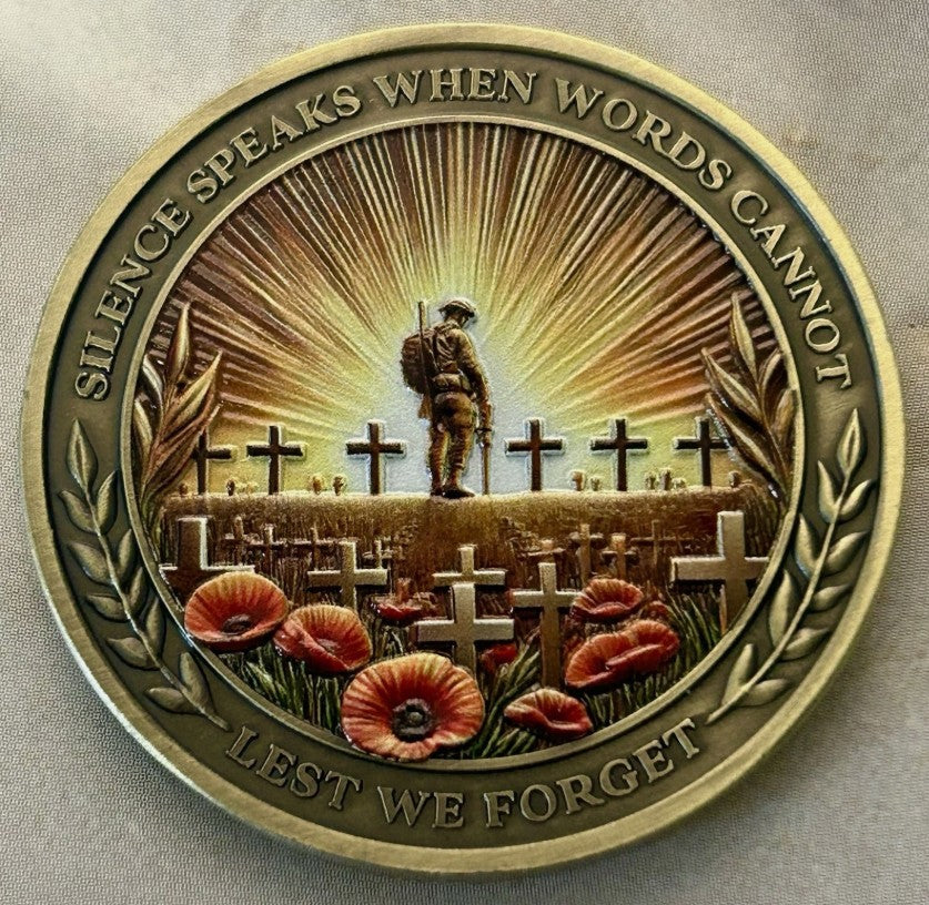 50 Veterans "For our Fallen Heroes" Poppy High Grade Challenge Coins