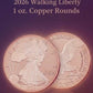 2026 1 oz Walking Liberty Copper Round | Minimum Order 50 Units