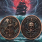 Pirate Captain Challenge Coin – 1 Troy Oz .999 Copper 3D | 40mm | 20 pc Minimum