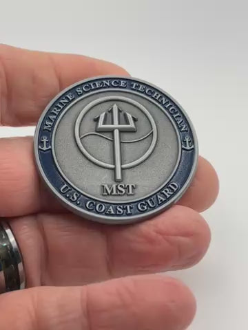US Coast Guard Marine Science Technician (MST) Challenge Coin