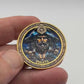 Pirate Captain Challenge Coin – Golf Ball Marker | Vivid Color Gold Rim (40mm)