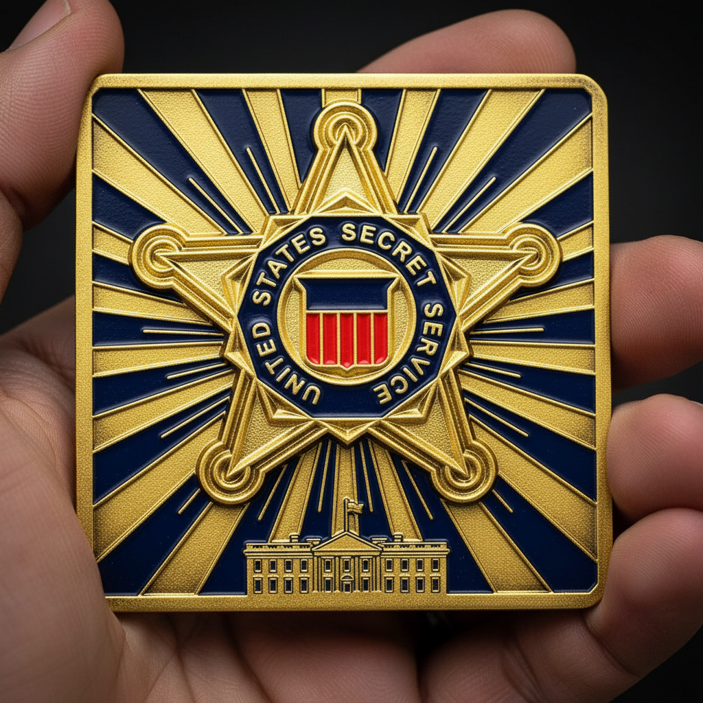 Secret Service Rear Coin in Hand