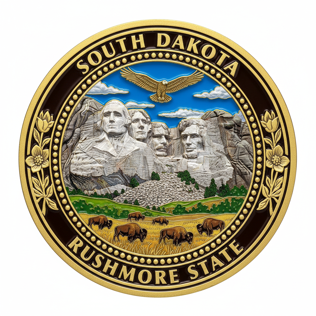 South Dakota — Rushmore State Challenge Coin
