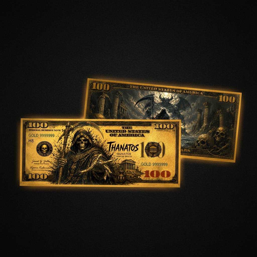 Thanatos Front and Back Bills Cover