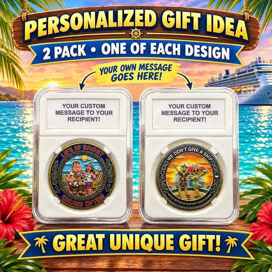 Personalized Cruise Coin Gift Set – 2 Pack – One of Each Design