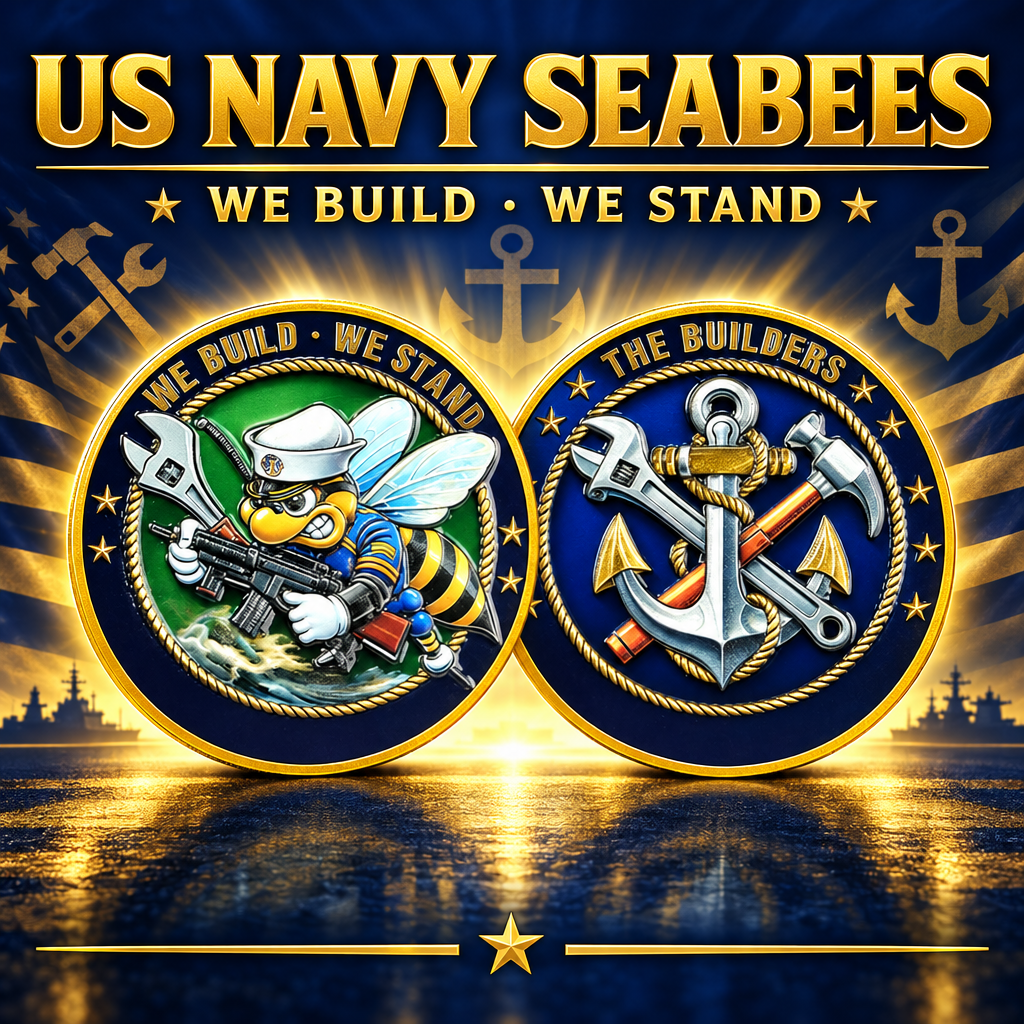 US Navy Seabees Challenge Coins – We Build, We Stand – Lot of 10