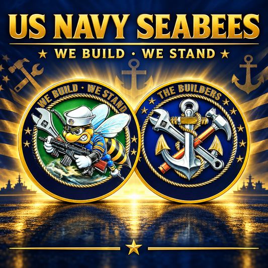 US Navy Seabees Challenge Coins – We Build, We Stand – Lot of 10