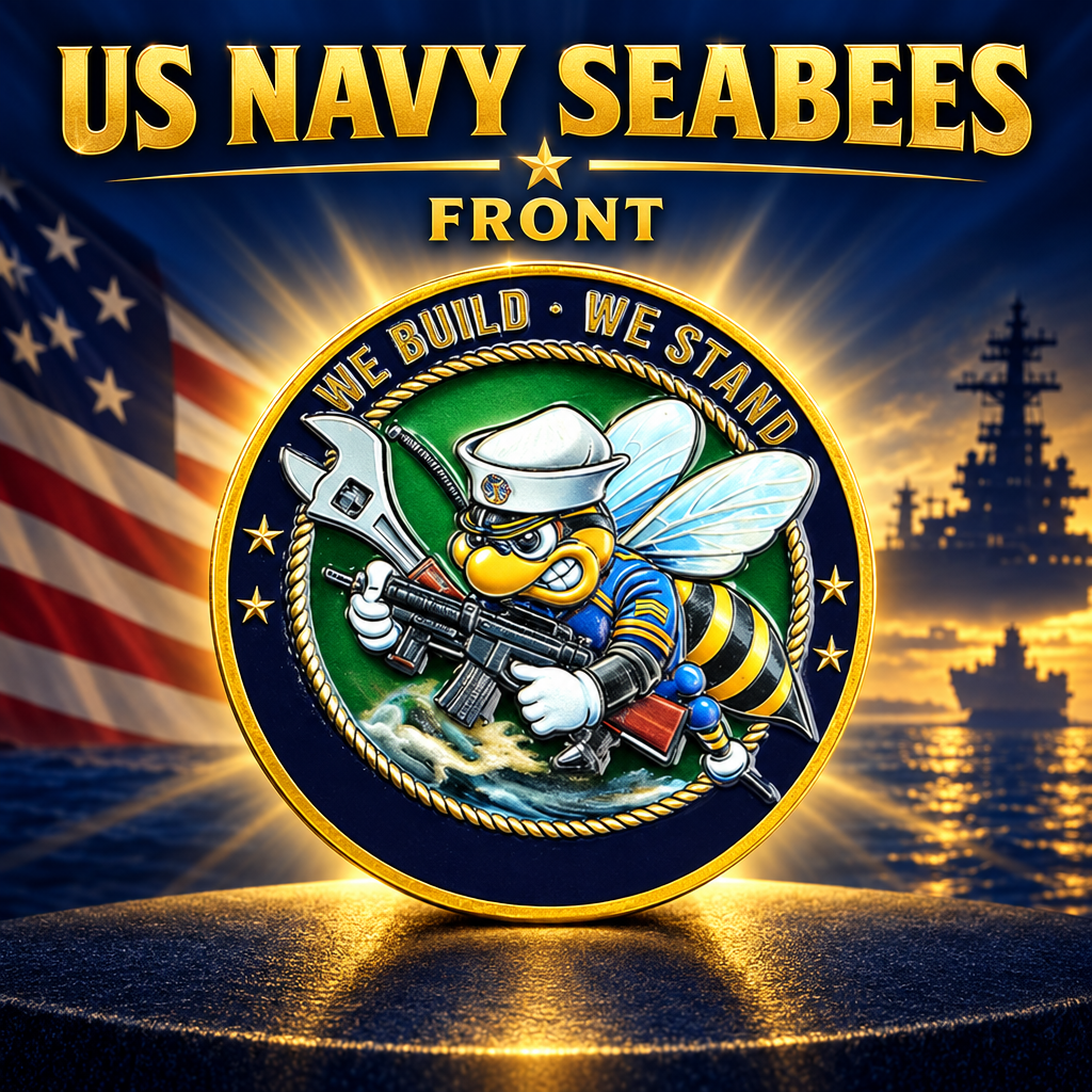 US Navy Seabees Challenge Coins – We Build, We Stand – Lot of 10