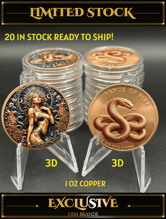 Venus of Fire 1 oz .999 Fine Copper Coin - 40mm - NOW IN STOCK!