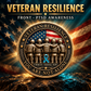 Veteran Resilience PTSD Awareness Challenge Coins – 40mm – 12 Pack
