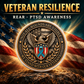 Veteran Resilience PTSD Awareness Challenge Coins – 40mm – 12 Pack