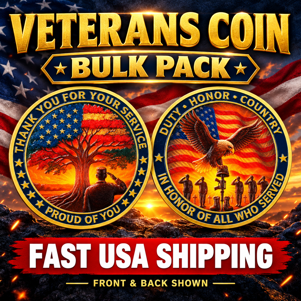 50 0R 100 Thank You For Your Service Veteran Eagle Challenge Coin