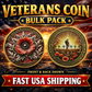 50-100 Veterans "For our Fallen Heroes" Poppy High Grade Challenge Coins