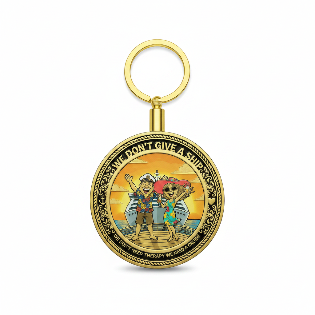 We Don't Give A Ship Coin in Keychain